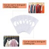 30 Piece White Rectangular Clothing Rack Size Dividers, Rectangular Blank