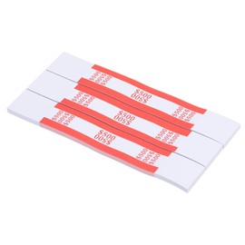 PATIKIL Currency Ribbon Bundles 330 Packages Red Dollars 500 Self Sealing Cash Ribbons Sleeves Money Banknotes Envelopes for Dollars