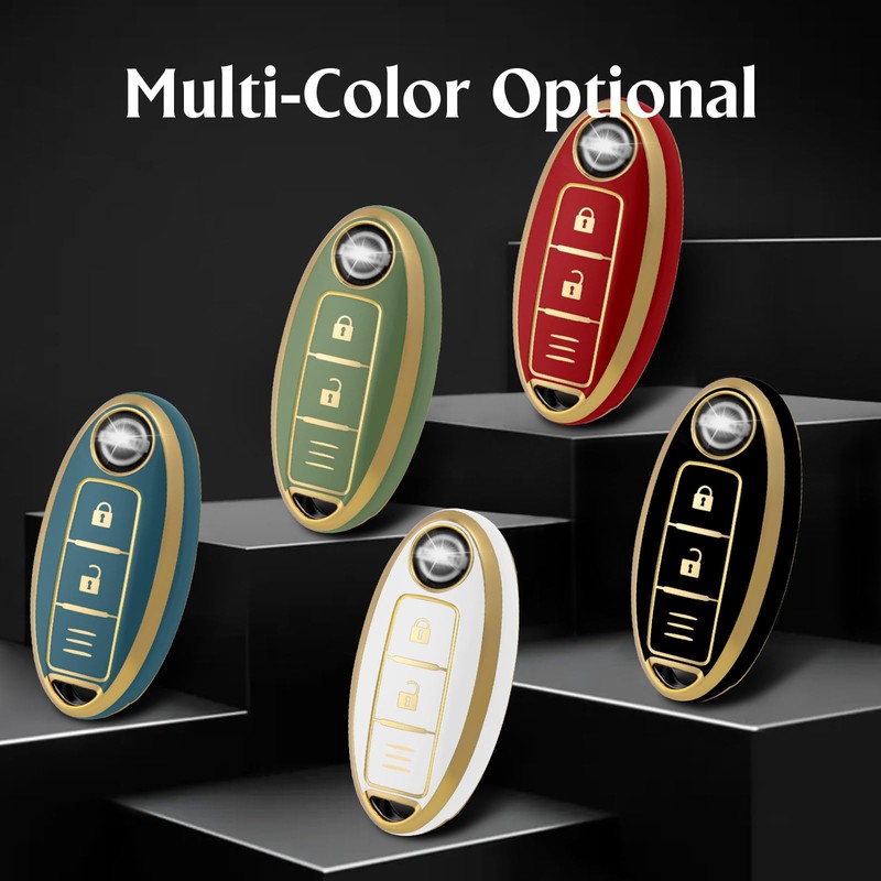 WORCAS Premium Soft TPU Key Case Cover Compatible with Nissan