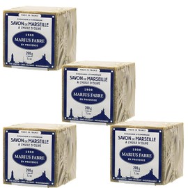 Marseille Olive Oil Soap - Pack of 4 - Cubes of 200g - Marius Fabre
