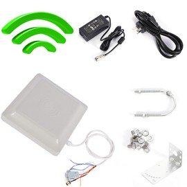 HENHAIY UHF RFID Long Range Card Reader, Card Reader CF-RU5112, Reader Access Control System, Long Range Control Outdoor, Reader Writer for Parking Barrier Gate Access Control Kit