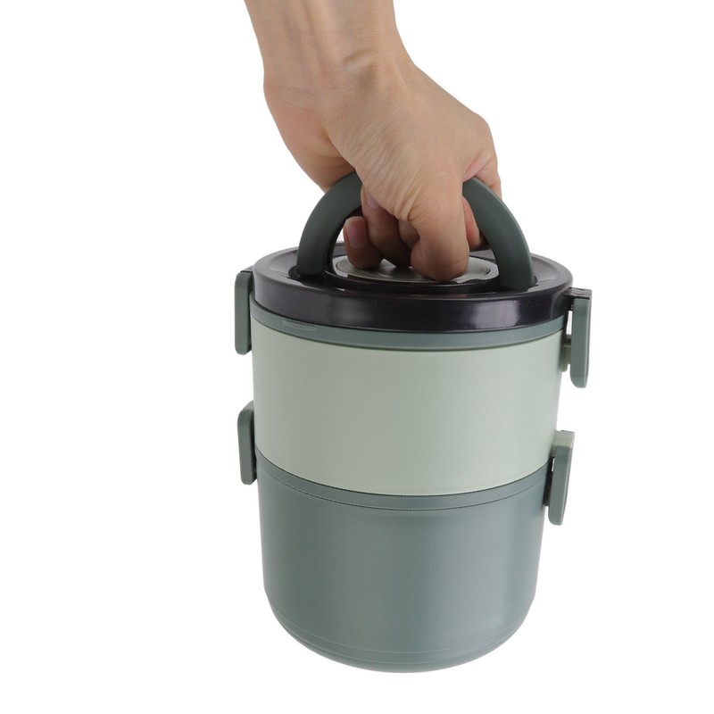 Stackable Lunch Box 1600ml Dual Layers Stainless Steel BPA Free