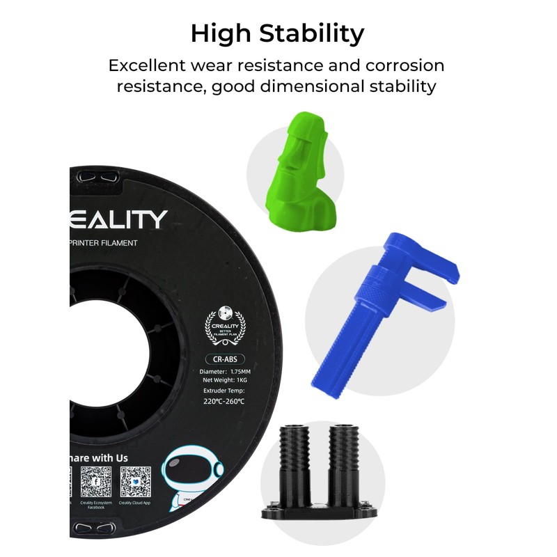 Creality 2 kg Black & White ABS Filament 1.75mm, 3D