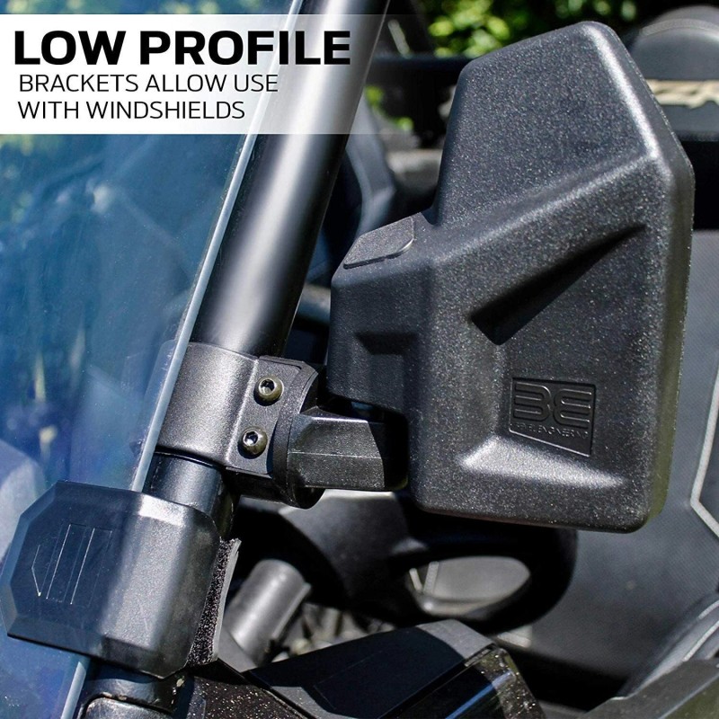 Bevel Engineering Rear View Side Mirror Kit for UTV 2