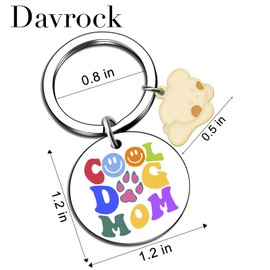 Davrock Dog Mom Stocking Stuffers for Mom Christmas Gifts Mothers Day Gifts for Moms Cool Dog Moms Gift Keychian For Women Pet Owner Gift Christmas Presents for Mother