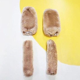 MENP0PZG_53DY자전거 오토바이 핸들 털 커버(베이지) MENP0PZG_53DY Bicycle Motorcycle Handle Fur Cover (Beige)