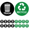 Bueake Pack of 16 Recycle Sticker for Trash Bins self