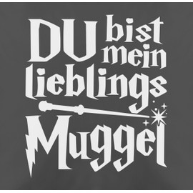 Cushion 50 x 50 cm – Statement – Du bist Mein Lieblingsmuggel White – 50 x 50 cm – Grey – Statements Cuddly Cushion Sayings Men's Cushion Cover with Filling Decorative Cushion Cushion Cuddly