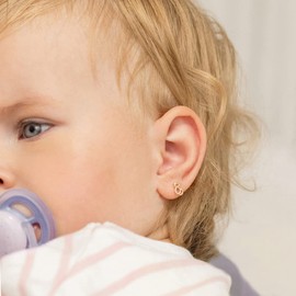 14k Yellow Gold Little Kitten Screw Back Earrings for Toddlers to Little Girls - Cat Stud Earrings for Children with Safety Screw Back to Keep them from Falling Off - Cute Kitty Earrings for Kids