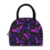 MNSRUU Lunch Bag Women Men, Purple Bat Gothic Portable Insulated