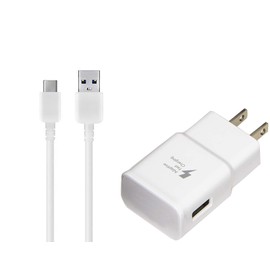 OEM [2Pack] Fast Charger Compatible with NUU X7/X7 Plus/N10/N20/N30/A15/A23 Plus/A25/B10/B15 15W Adaptive Certified USB Type-C 5Gbps Data 4FT Charging Cable (White)
