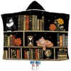 Cat Book Wearable Blanket with Hood, Cozy Reading Gifts for