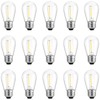 Meconard Outdoor Patio String Light Bulbs, Shatterproof Waterproof S14 LED