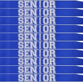 NAUXIUDSJS Senior Sash 2026 Glitter Letters 10 Pack Class of 2026 Graduation Celebrations Sashes Finally Graduated Cheerleader Celebration Party Decorations Supplies,Blue Silver