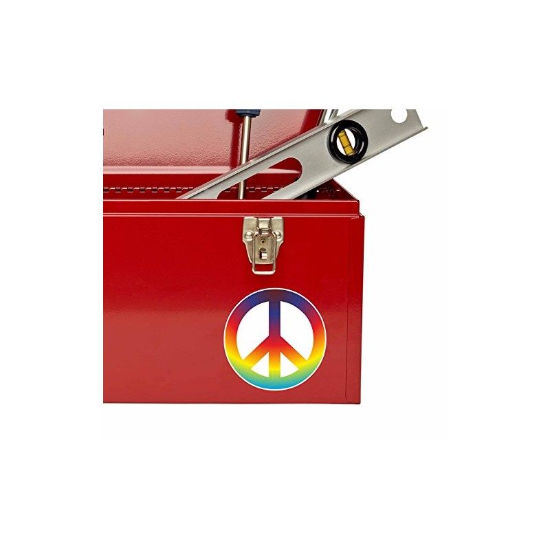 2 x 10cm Peace Vinyl Sticker Symbol Hippy Camper Van