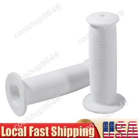 motor_speed Pair Motorcycle Scooter Bicycle Anti-Slip Soft Rubber Handlebar Hand Grips White