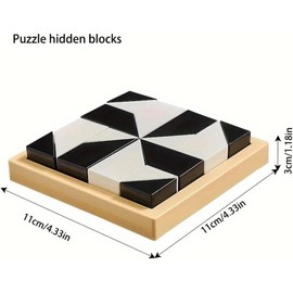 Wooden Puzzle Toy for Children, Wooden Brain Teasers Game Puzzles, Montessori Board Games Toy 3D Puzzles Gift for Boys and Girls