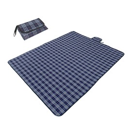 Leisure Sheet, Waterproof, Foldable, Easy Storage, Picnic Mat, Lightweight, Portable, Convenient, Sports Festivals, Camping, Excursions (Navy Blue - 78.7 x 78.7 inches (200 x 200 cm)