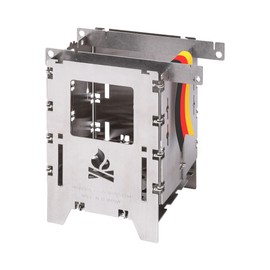 BUSHBOX LF Outdoor Stove | Hobo Stove | Camping | Wood | Gas | Spirit | Foldable | Compact | Stainless Steel | 100% Made in Germany