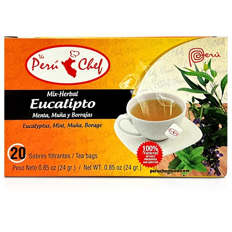 Peruchef Te Mix Eucalipto, Menta, Muña y Borraja | Peruvian