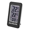 LCD Digital Indoor Outdoor Thermometer Clock Temperature Meter Wireless for
