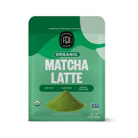FGO Organic Matcha Latte Powder, 16 Ounce Bulk Resealable Bag, Japanese Matcha with Organic Cane Sugar, Lightly Sweetened, Packaging May Vary (Pack of 1)