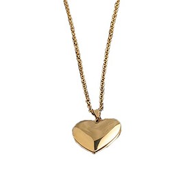 YALLNASL Heart Locket Necklace for Women Men - Gold Photo Locket Necklace for Couple heart Pendant Necklaces for Women Adults Picture Necklace Christmas Gifts for Grandma Niece