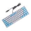 Wired RGB Keyboard Sensitive Operation Quick Response 62 Key White