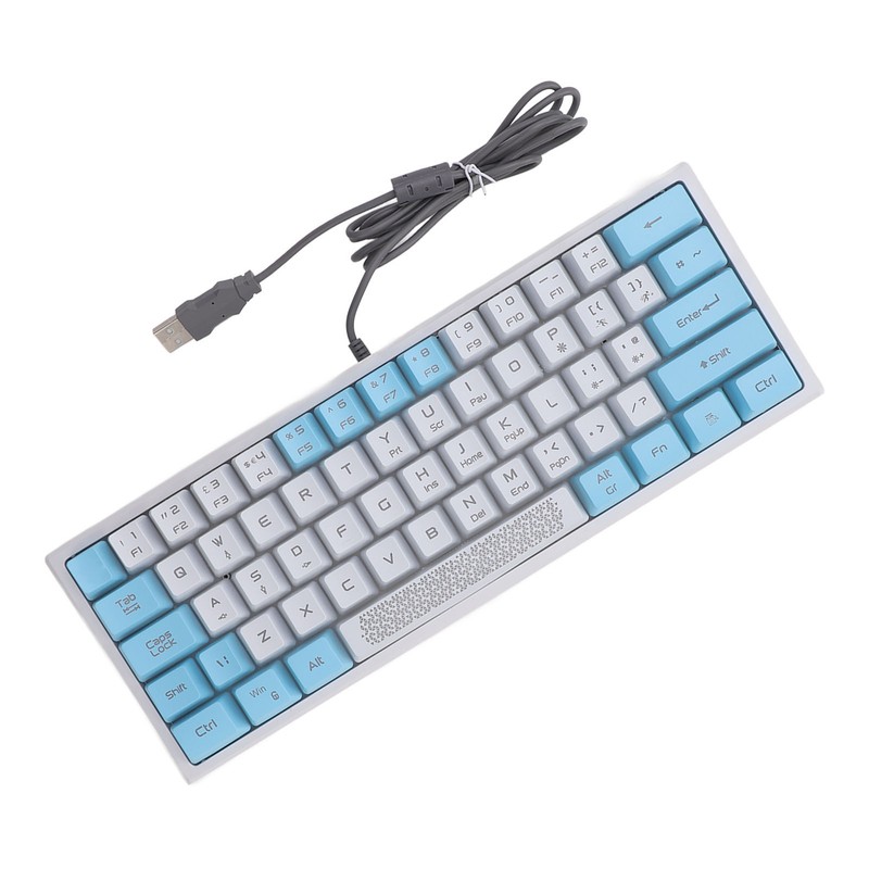 Wired RGB Keyboard Sensitive Operation Quick Response 62 Key White
