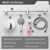 TapLong Adjustable Shower Slide Bar Combo 3-Function Handheld Shower Head,Slide