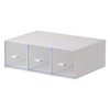 AIMALL Compact Drawer Storage Organizer, Clear Plastic Desktop Box, 9"