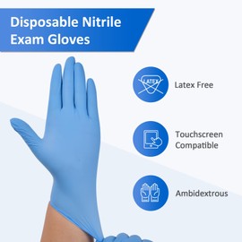 Schneider Nitrile Exam Gloves, XL, 200-ct Box, 4 mil, Blue Gloves Disposable Latex Free, Powder Free for Cooking, Cleaning, Examination