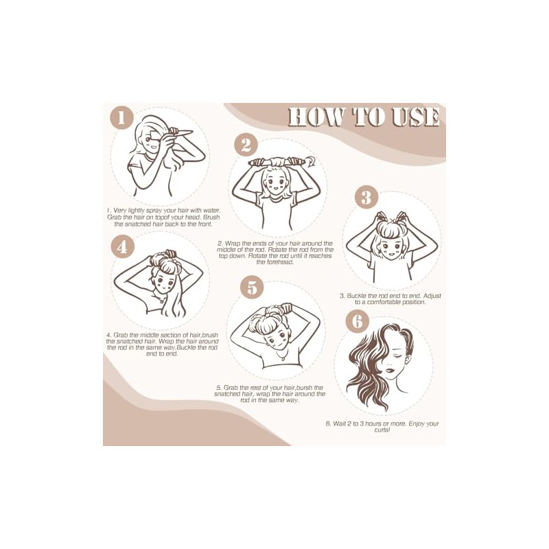 3 Heat Free Hair Rollers No Heat Overnight for Long