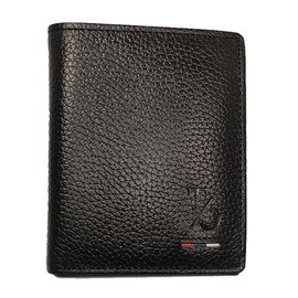 Leather Wallet For Men Bifold Wallets With 6 Card Slots, Coin Pocket (Jet Black)