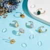 UNICRAFTALE 10 Sets 18K Gold Plated Ring Blanks Adjustable Open