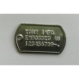Stansel Surplus Custom Embossed Pet ID Tag for Dogs and Cats Mini Military Dog Tag Shape