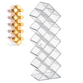 Lipstick Organiser, 16 Sections Lipstick Organiser, Transparent Lip Gloss Box, Make Up Organiser Combined in a Lipstick Box, Suitable for Use in Bathroom and Chest of Drawers, Cosmetic Organiser