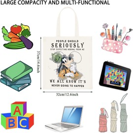 JTOUK Cartoon Dog Movie Gift We All Know It's Never Going To Happen Tote Gift Dog Lover Gift (Should Seriously Tote EU)