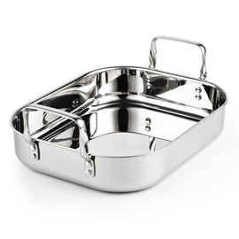 Cooks Standard 14-Inch by 12-Inch Stainless Steel Roaster with Rack, Rectangular