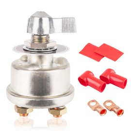 300A High Current Battery Disconnect Switch 12V-24V Heavy Duty, Battery Master Power Cut Off Isolator Killer Switch with Face Plate for Car, Vehicle, Truck, ATV, RV, Marine, Boat