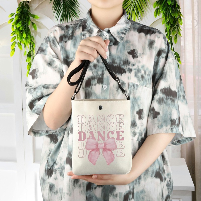 WCGXKO Dancer Gift Dance Crossbody Bag Pink Bow Dance Gift