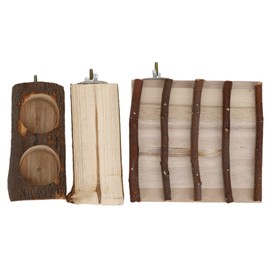 Natural Wood 

Hamster  Feeding Food Bowl Split Climbing Ladder Platform Teeth Grinding Rod for 

Chinchilla Hedgehog  Small Pets