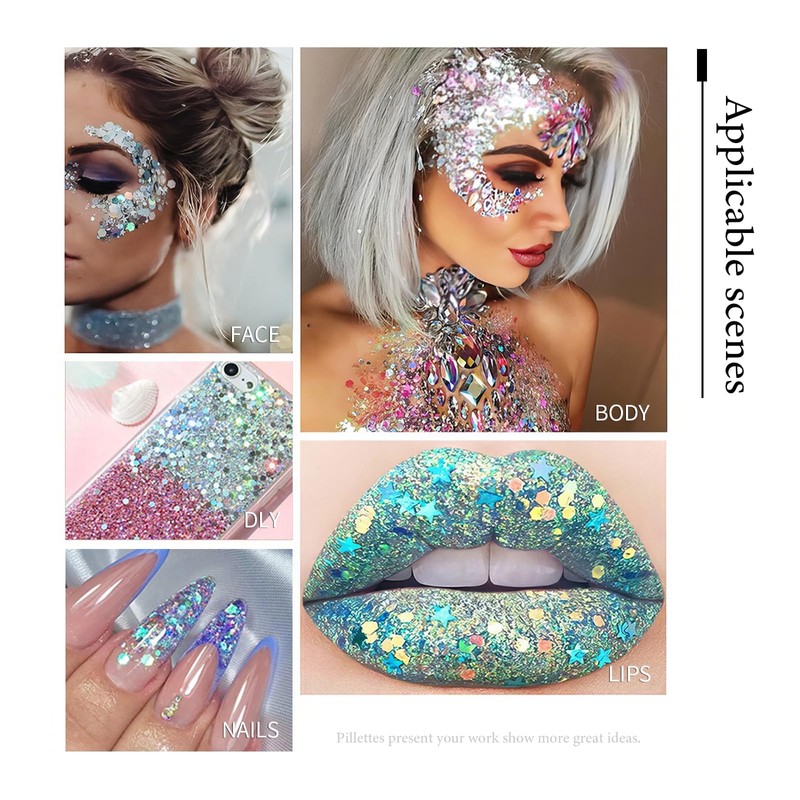 Qwesure Xixi Liquid Eyeshadow Long-Lasting Waterproof Glitter Eyeshadow Set Glitter