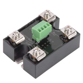 Berm Solid State Relay Dual Channel DC Control Dual Channel AC Single Phase SSR 24-480VAC High Strength Screws Brass Contacts Moisture-Proof Heat Sink Red Green Indicators