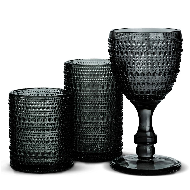 Abbott Collection Pebble Finish Highball, 5 inches high, Grey