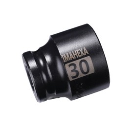 IMAHEXA 1/2 - Inch Drive 30mm Metric Shallow Impact Socket with Anti - Rounding 6 - Point Design, Made of Cr - Mo Steel for Shallow Impact Applications