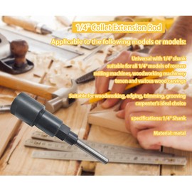 1/4 Inch Shank Router Bits Collet Extension Rod