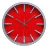 Kiera Grace Bold Modern-Contemporary Red Round Wall Clock, 12" x