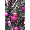 Christmas Concepts® Pack of 2-110mm (4.3") Hot Pink Glittery Festive