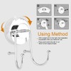 Vacuum Suction Cup Hooks, Double Shower Bath Wall Hooks Hanger